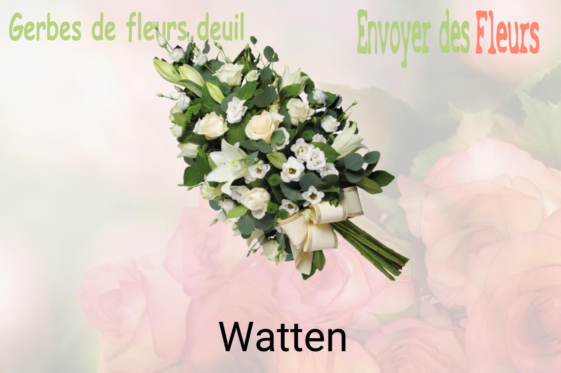 Gerbe de fleurs de deuil livrée à Watten